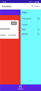 Side panel displayed on the right not overlapping main content Side panel displayed on the right not overlapping main content